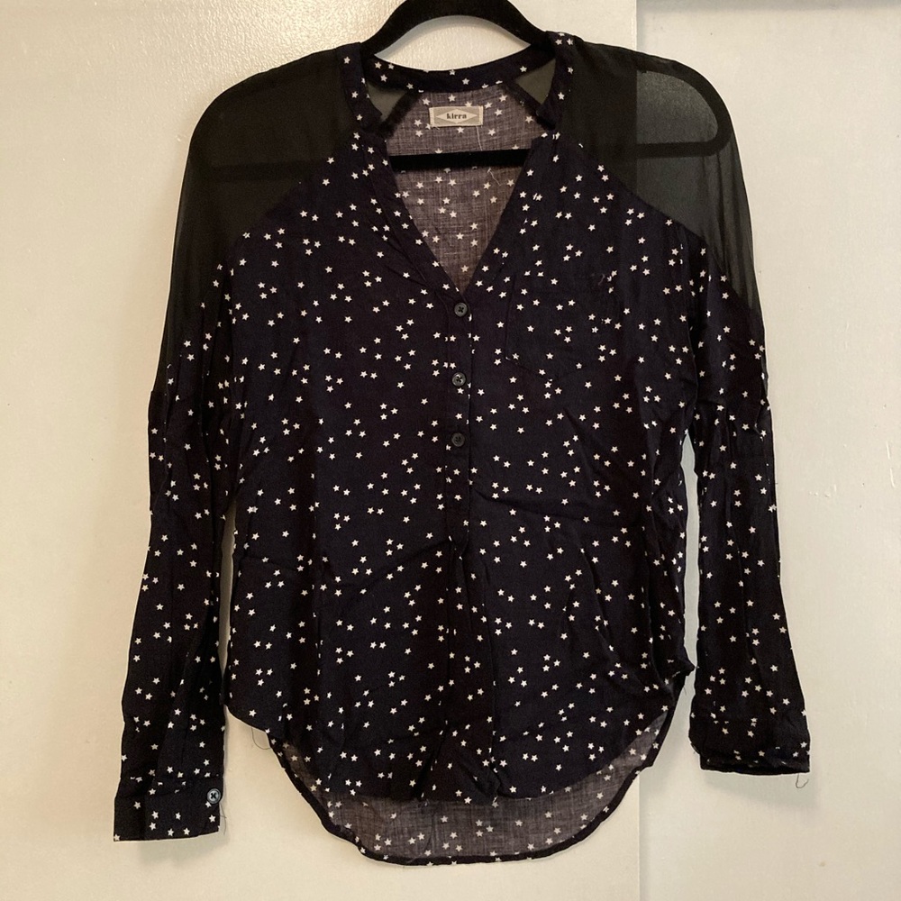 Kirra Long Sleeve Star Print Top